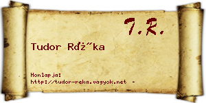 Tudor Réka névjegykártya